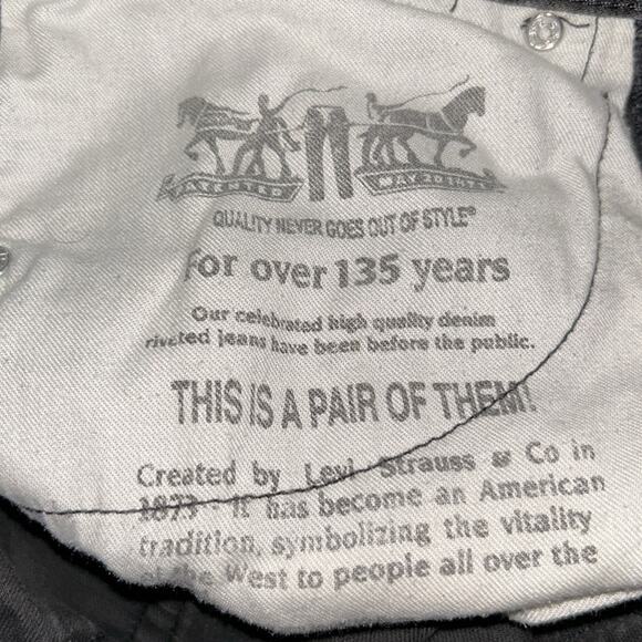 Mens Levi's 505 Black Straight Jeans Classic Style Size 31 - Picture 9 of 12